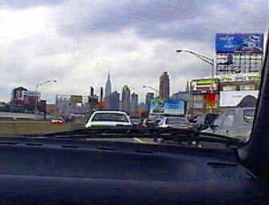 Traffic approaching New York City