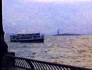 View of Statue of Liberty from Battery Park